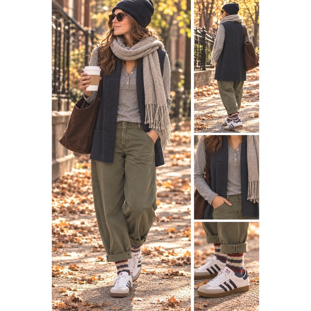 Michael Stars open cardigan sleeveless throw over easy wear cozy cold layer med